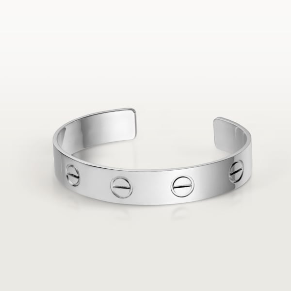 Love bracelet, open, large model White gold