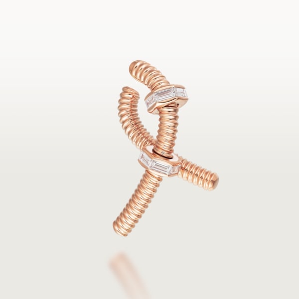 Écrou de Cartier right earring Rose gold, diamonds