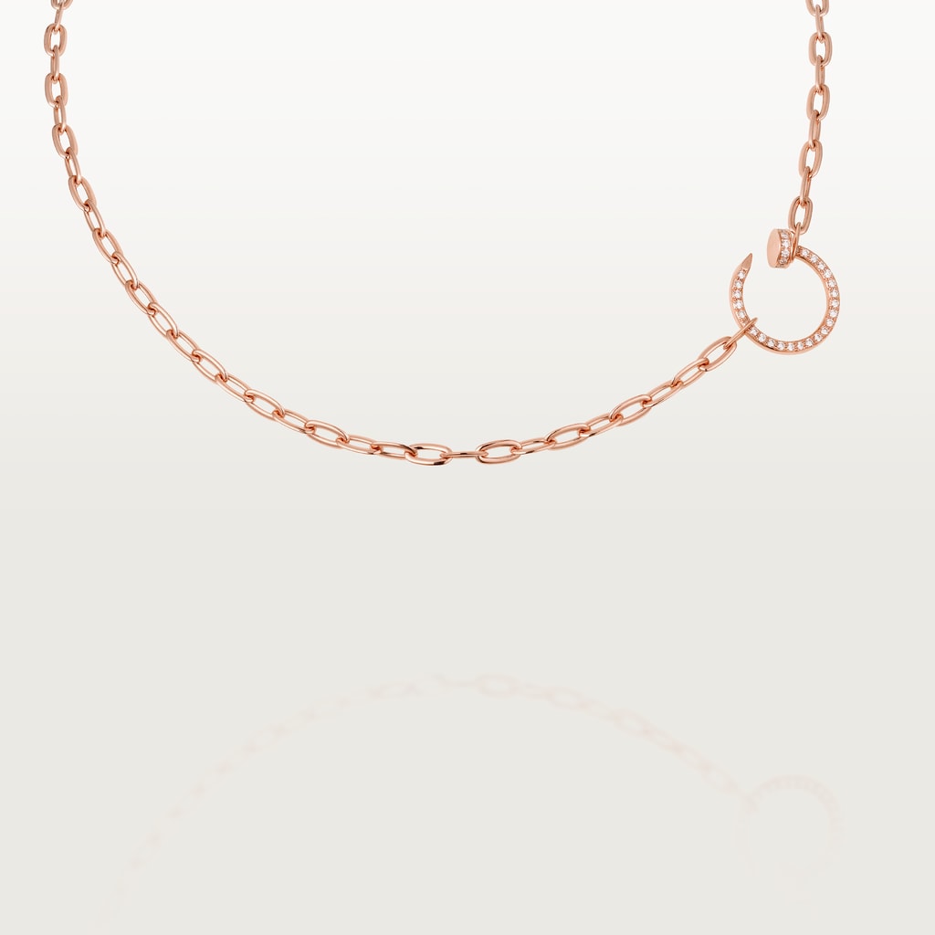 Juste un Clou necklace, paved Rose gold, diamonds