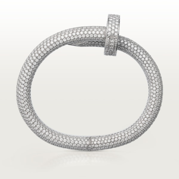 Juste un Clou Bracelet, Large Model White gold, diamonds