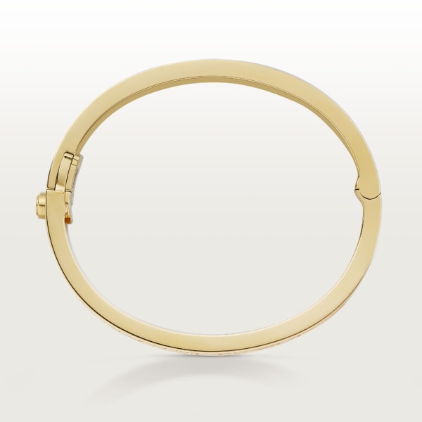 Love bracelet, diamond-paved Yellow gold, diamonds