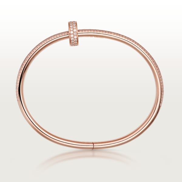 Juste un Clou bracelet, double, semi-paved Rose gold, diamonds