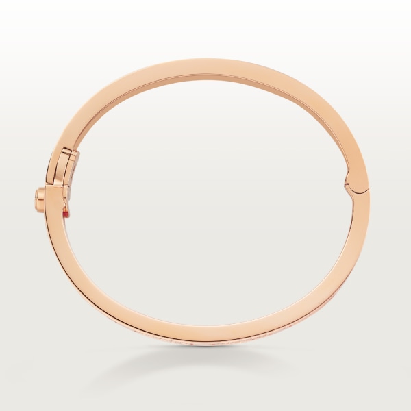 Love bracelet, diamond-paved Rose gold, diamonds