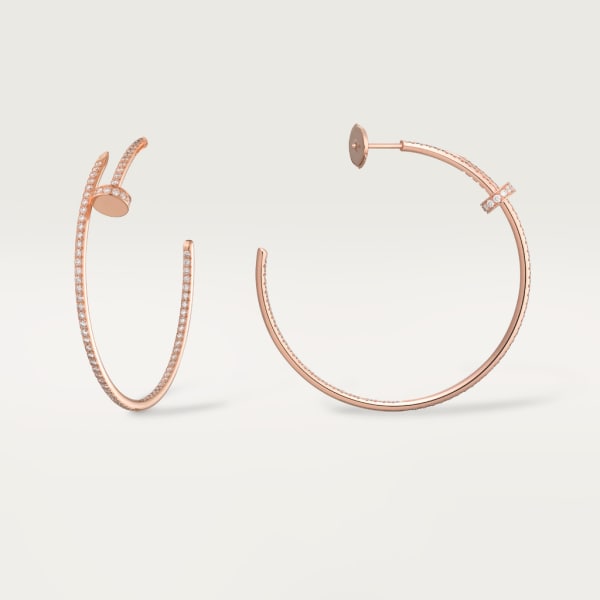 Juste un Clou earrings Rose gold, diamonds