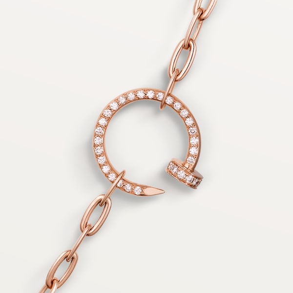 Juste un Clou necklace Rose gold, diamonds