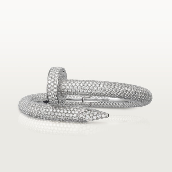 Juste un Clou Bracelet, Large Model White gold, diamonds