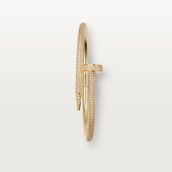 Juste un Clou bracelet, classic model, diamonds Yellow gold, diamonds