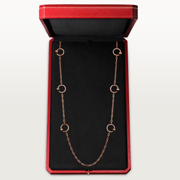 Juste un Clou necklace Rose gold, diamonds