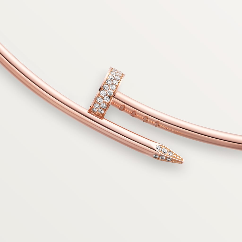 Juste un Clou torque necklace, small model, diamondsRose gold, diamonds