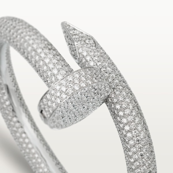 Juste un Clou Bracelet, Large Model White gold, diamonds