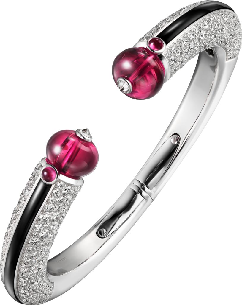 Beautés du Monde braceletWhite gold, rubellite, onyx, diamonds