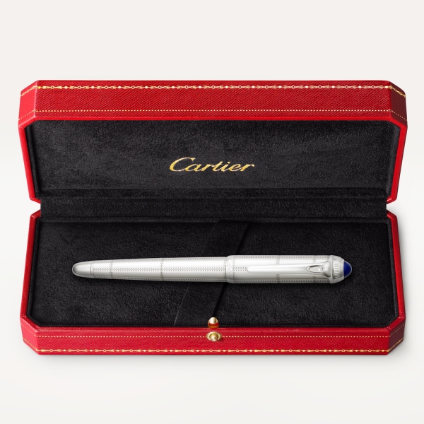 R de Cartier pen Engraved metal, palladium finish