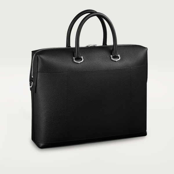 Document holder, Must de Cartier Black calfskin, palladium finish