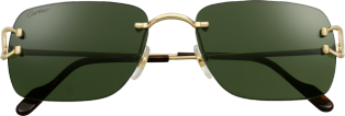 Signature C de Cartier sunglasses Smooth golden-finish metal, green lenses