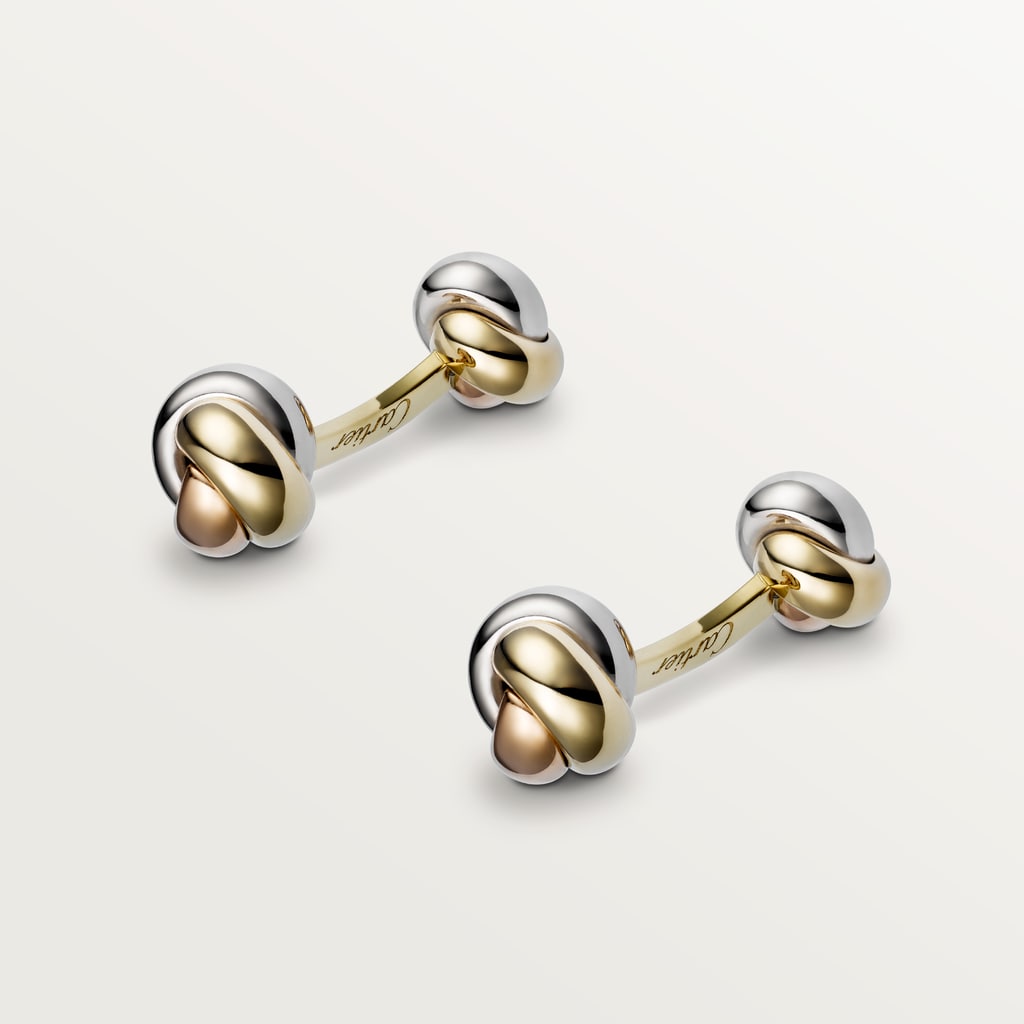 Trinity cufflinksWhite gold, yellow gold, rose gold