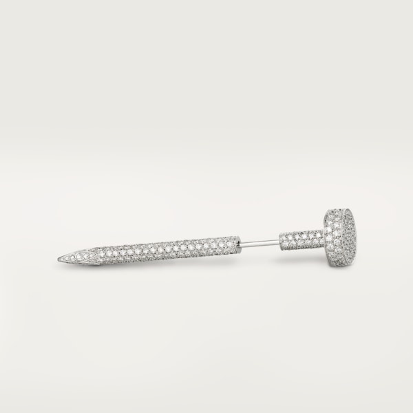 Juste un Clou tie pin White gold and diamonds