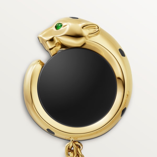 Panthère de Cartier pocket gem Yellow gold, onyx, tsavorites and black lacquer