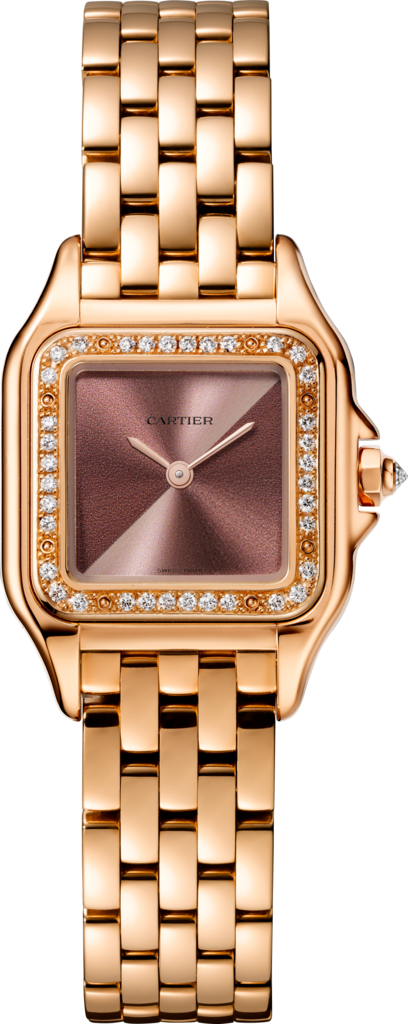 Panthère de Cartier watchSmall model, quartz movement, rose gold, diamonds