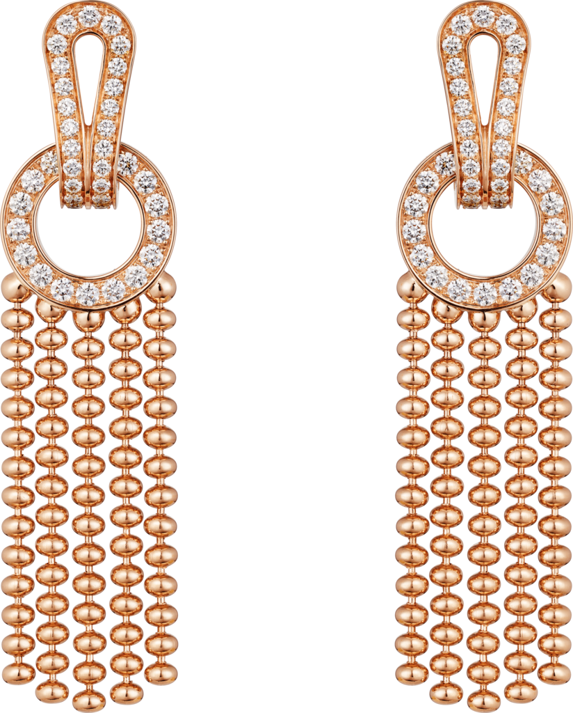 Agrafe earringsRose gold, diamonds