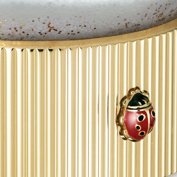 Diabolo de Cartier snow globe Glass, lacquered gold-finish metal