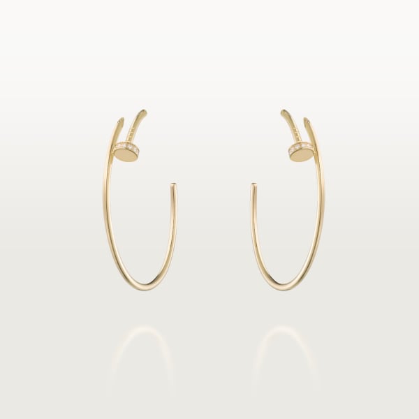 Juste un Clou earrings Yellow gold, diamonds