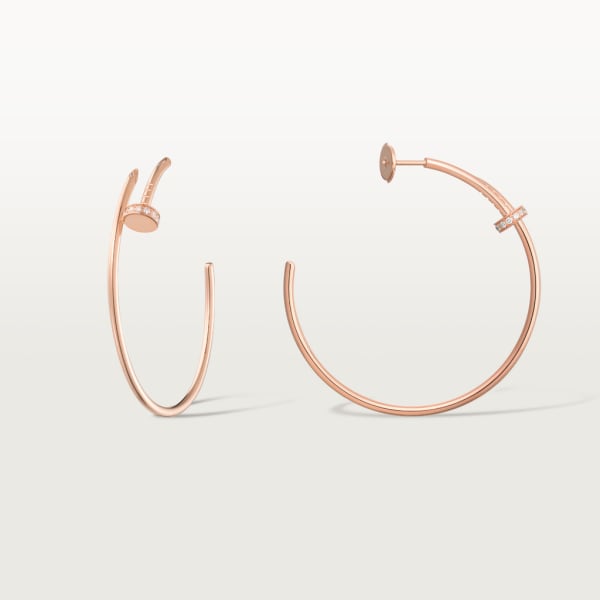 Juste un Clou earrings Rose gold, diamonds