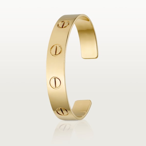 Love bracelet, open, large model Yellow gold