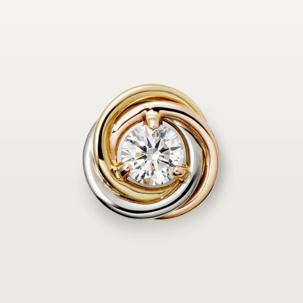 Trinity earrings White gold, yellow gold, rose gold, diamonds