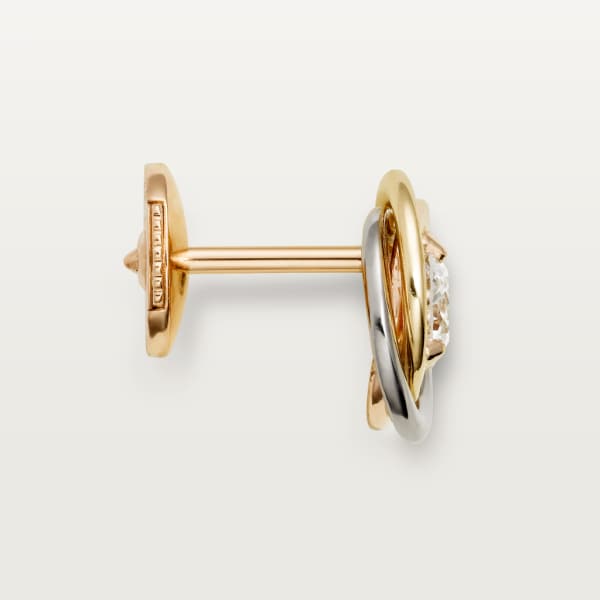 Trinity earrings White gold, yellow gold, rose gold, diamonds