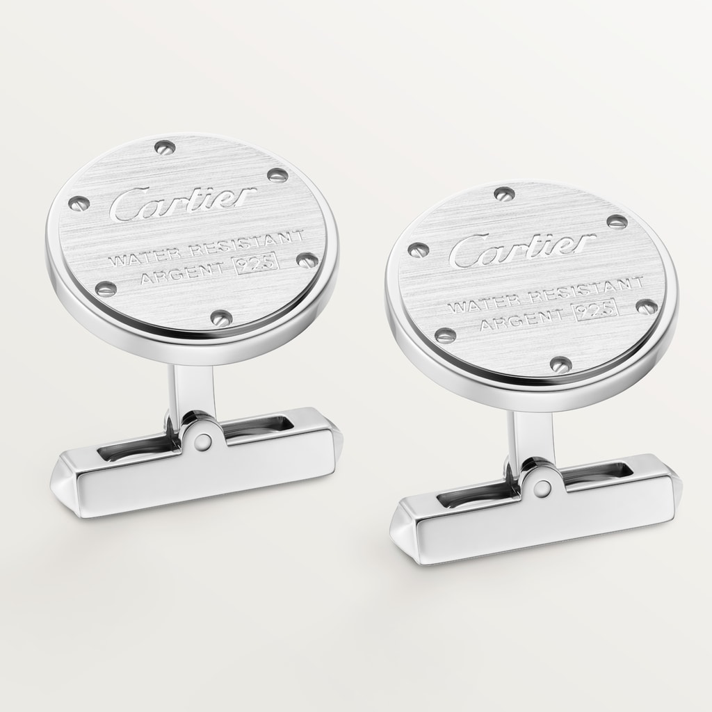 Water Resistant decor cufflinksSterling silver, palladium finish