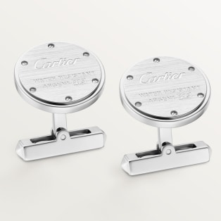 Water Resistant decor cufflinks Sterling silver, palladium finish