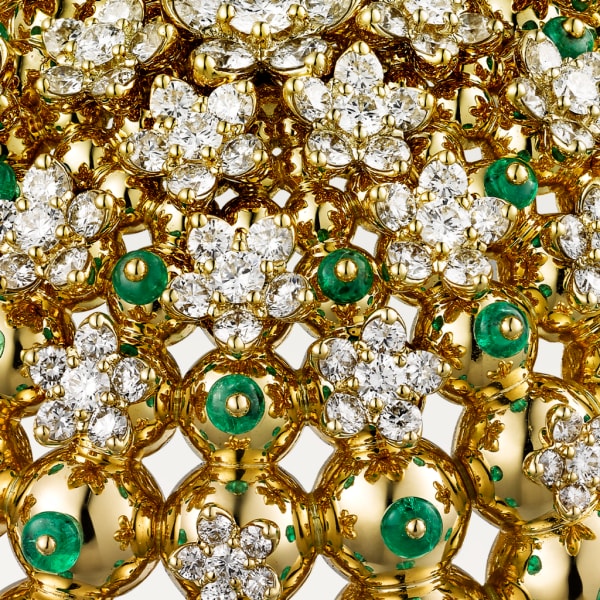 Cactus de Cartier bracelet Yellow gold, emeralds, diamonds