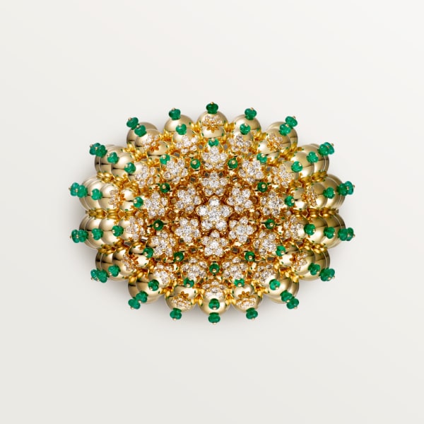 Cactus de Cartier bracelet Yellow gold, emeralds, diamonds