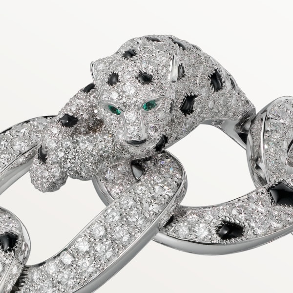 Panthère de Cartier bracelet White gold, emeralds, onyx, diamonds