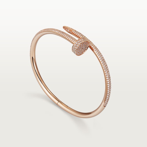 Juste un Clou bracelet, classic model, semi-paved Rose gold, diamonds