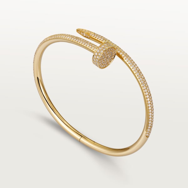 Juste un Clou bracelet, classic model, diamonds Yellow gold, diamonds