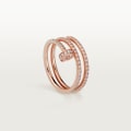 Juste un Clou ring, double, semi-paved Rose gold, diamonds