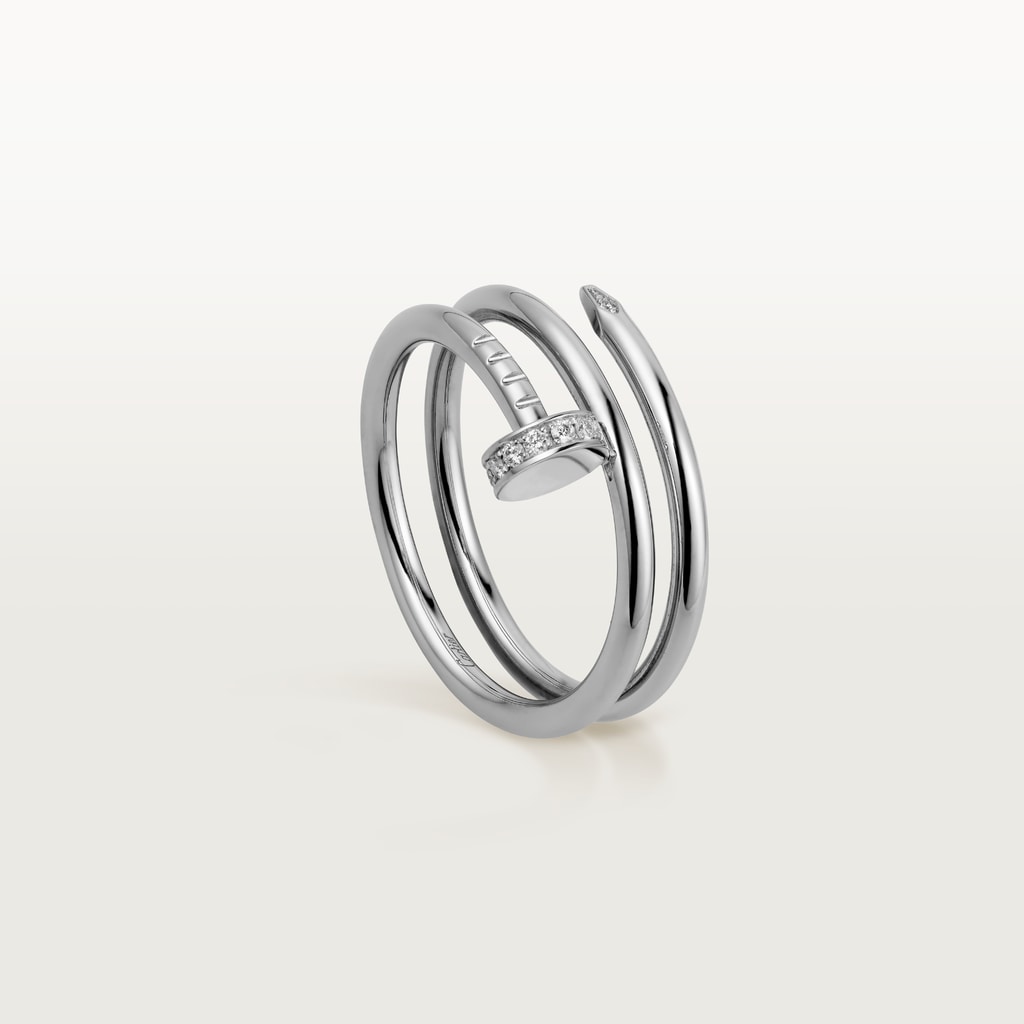 Juste un Clou ring, double, diamondsWhite gold, diamonds