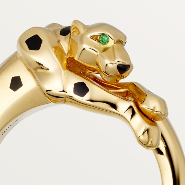 Panthère de Cartier ring Yellow gold, tsavorite garnets, onyx