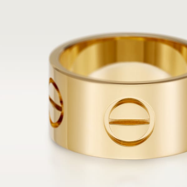 Love ring, large model Yellow gold