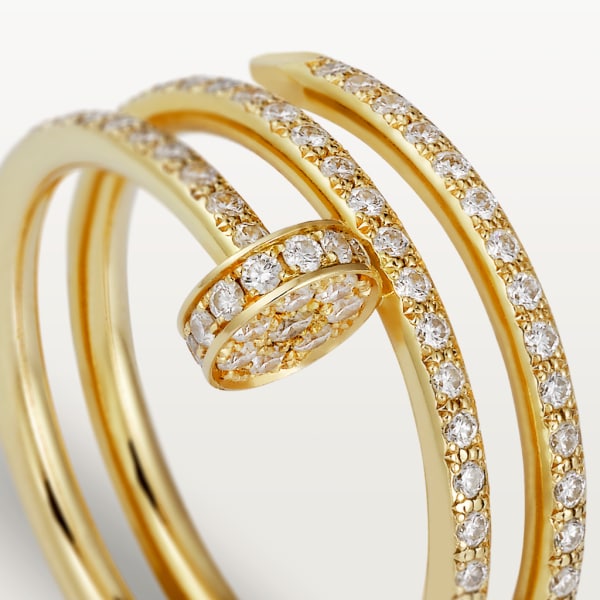 Juste un Clou ring Yellow gold, diamonds