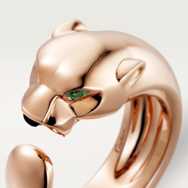 Panthère de Cartier ring Rose gold, tsavorite garnets, onyx