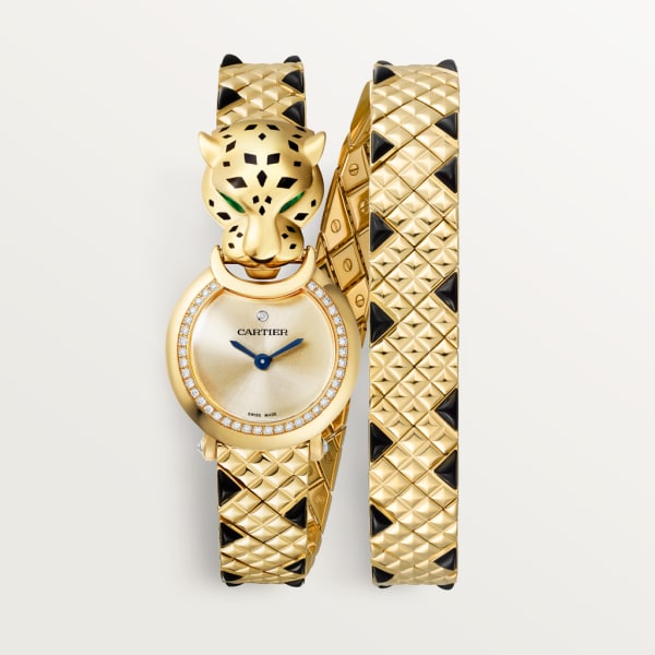 La Panthère de Cartier watch 23.6 mm, yellow gold, diamonds