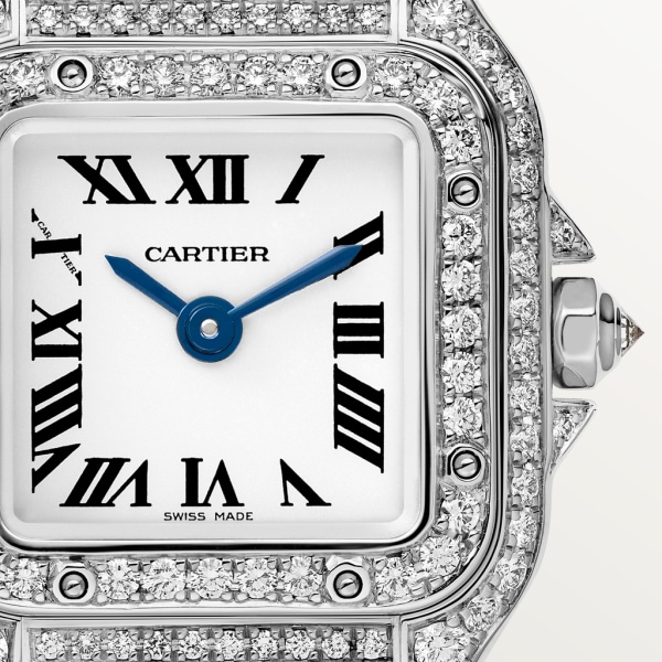 Panthère de Cartier watch Mini model, quartz movement, white gold