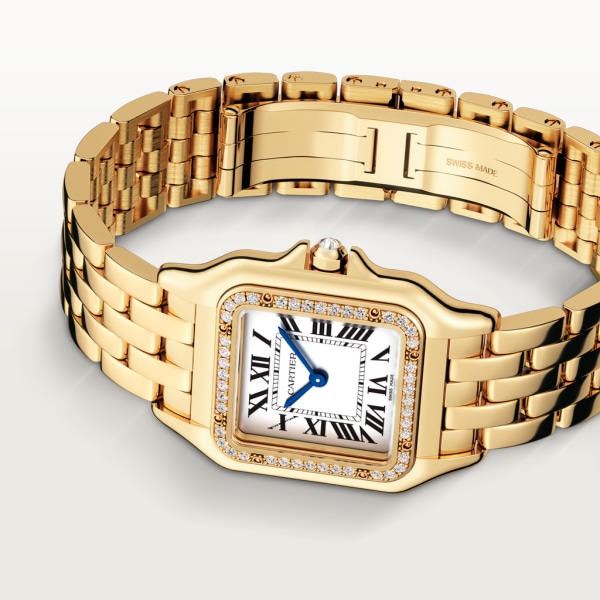 Panthère de Cartier watch Medium model, quartz movement, yellow gold, diamonds