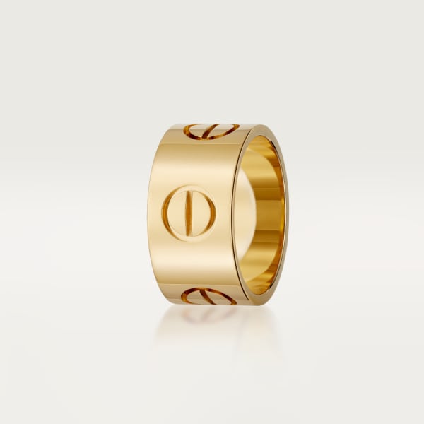 Love ring, large model Yellow gold