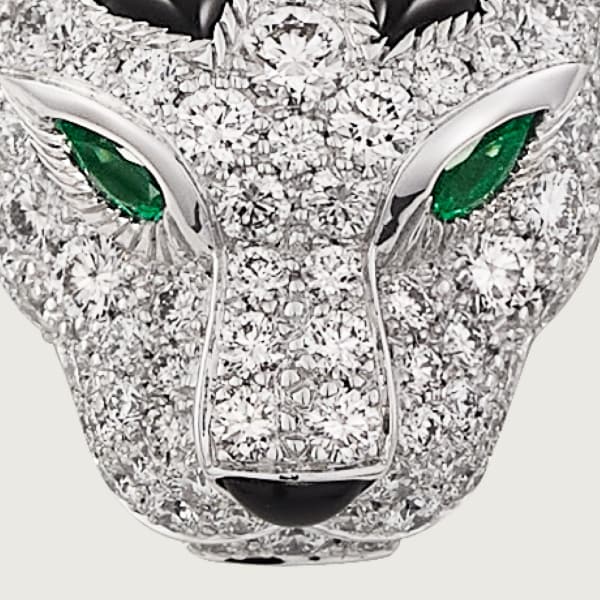 Panthère de Cartier necklace White gold, onyx, emeralds, diamonds