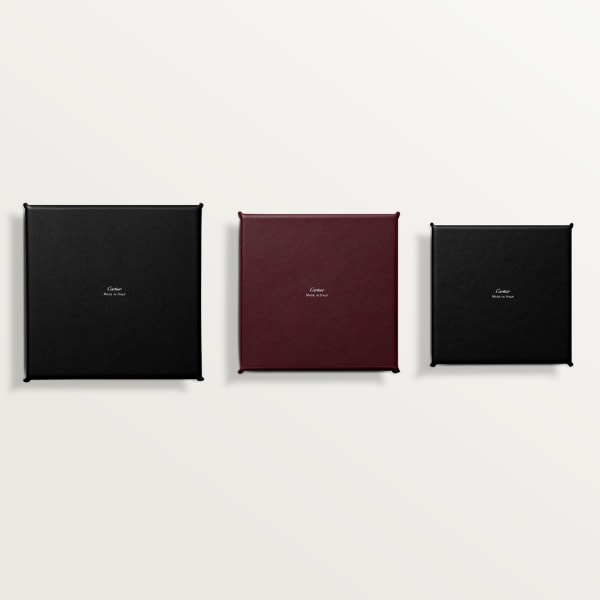 Set of 3 Must de Cartier trinket trays Black and burgundy calfskin