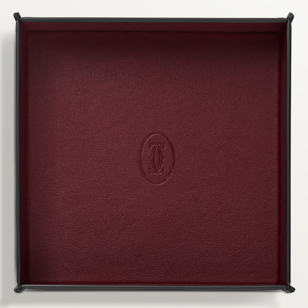 Must de Cartier MM trinket tray Black and burgundy calfskin