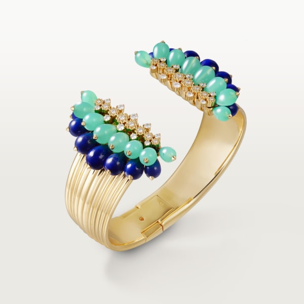 Cactus de Cartier bracelet Yellow gold, chrysoprase, lapis lazuli, diamonds